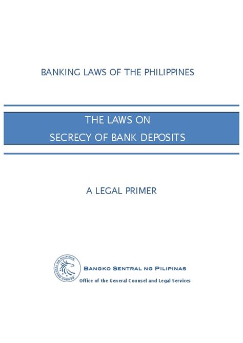 secrecy of bank deposits lawphil|Secrecy of Bank Deposits .